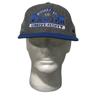 Vintage Xavier Musketeers Wool Adjustable SnapBack 80’s Made In USA Hat Rare